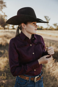 Sylvia - Plum - Semi Fitted