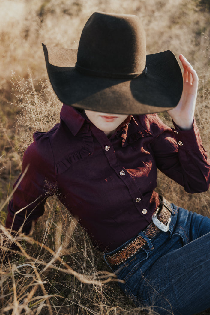 Sylvia - Plum - Semi Fitted